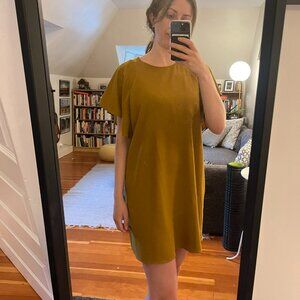 Zara TRF Mustard Mini Dress